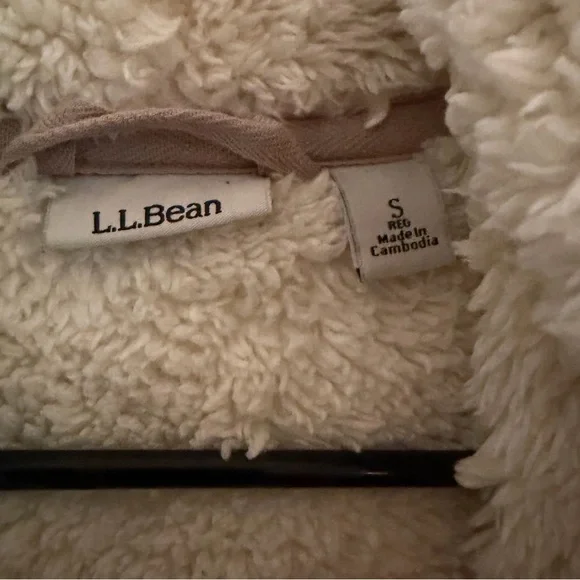 L.L.Bean 1912 Sherpa-Lined Cardigan Jacket – Oatmeal Heather – Small - Picture 3 of 8